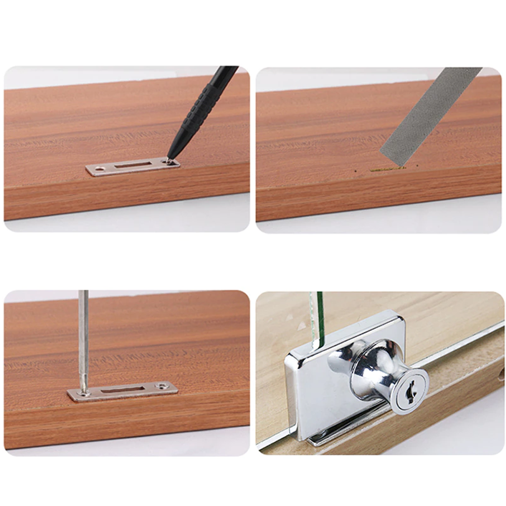 Single Glass Lock Furniture Hardware