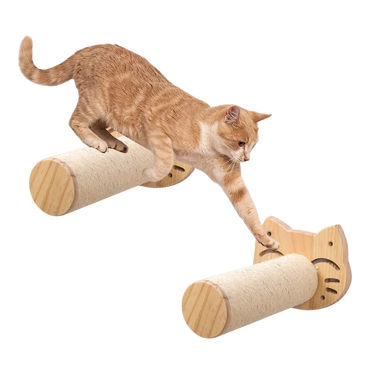 Wall Mounted Cat Climbing Ladder with Hammock