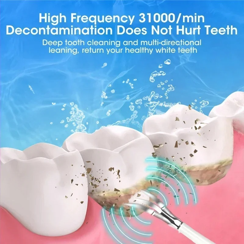 Electric Toothbrush with Sound Wave Cleaning, Teeth Whitening, and USB Charging