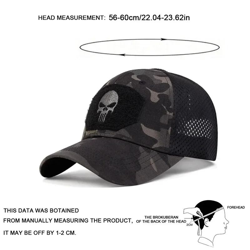 Skull Embroidered Baseball Cap Adjustable Outdoor Hat