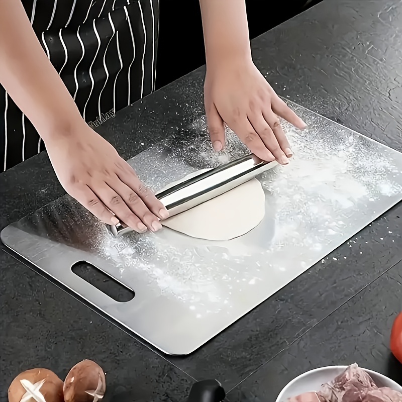 Stainless Steel Cutting Boards Set Non-Slip, BPA Free, Rustproof with Juice Groove