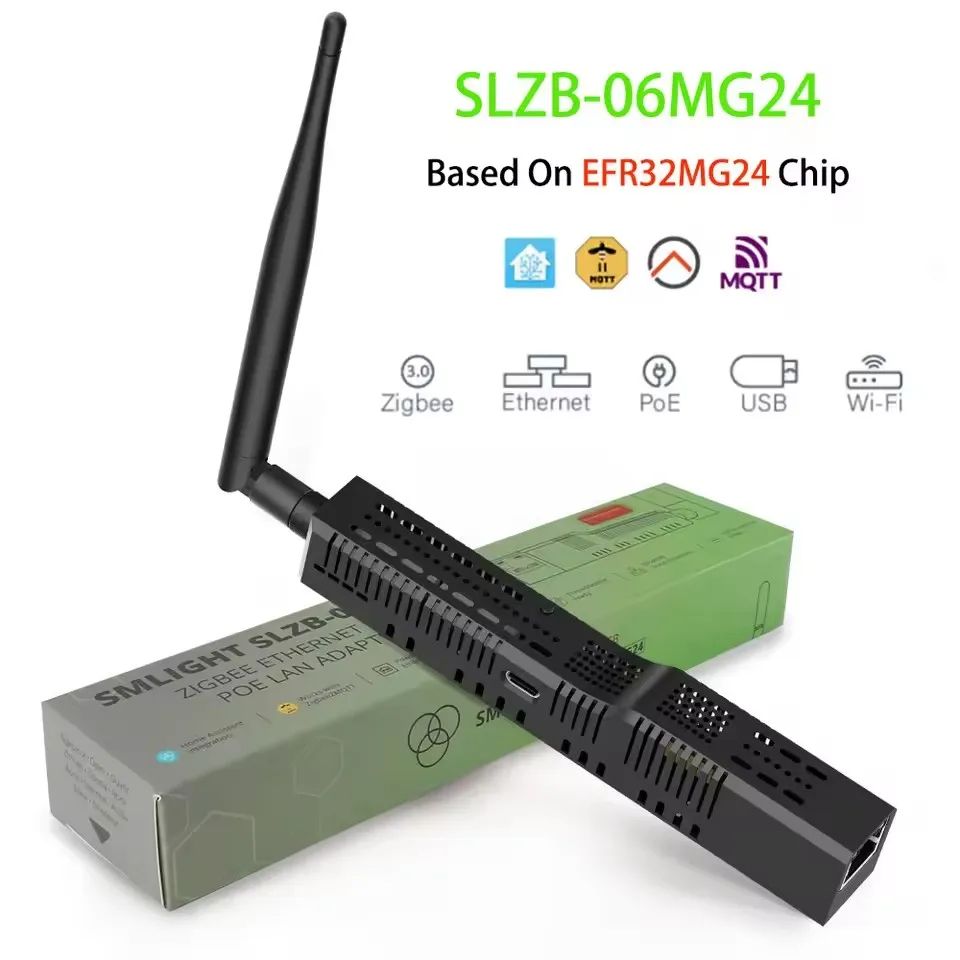 SMLIGHT SLZB-06 Zigbee Adapter with Ethernet, USB, WiFi & PoE – Compatible with Zigbee2MQTT, ZHA, Home Assistant