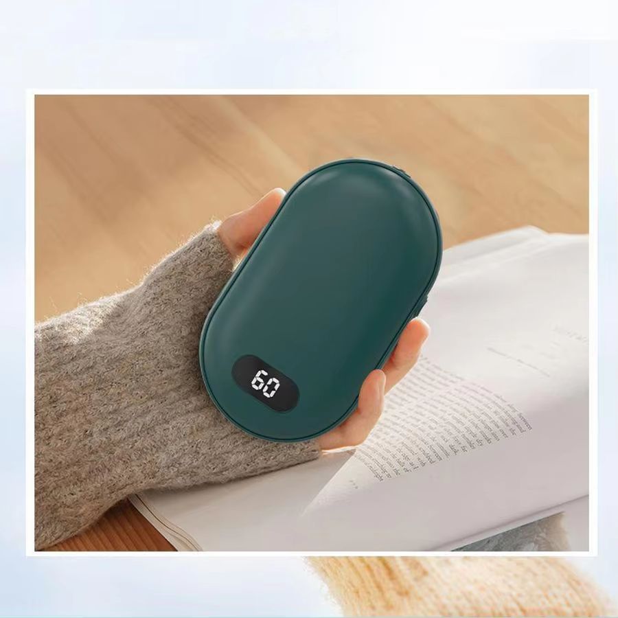 Rechargeable Pocket Hand Warmer with Double Sided Heating and 2 Temperature Settings