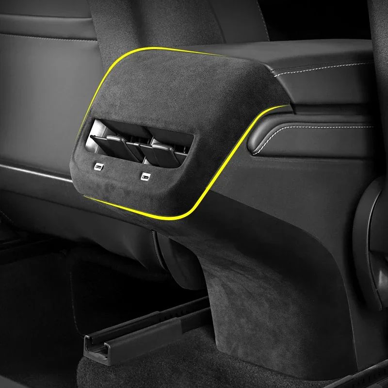 Tesla Rear Air Vent Trim Cover for Model 3 and Model Y – ABS Rear AC Vent Cover Interior Upgrade (2021–2023)