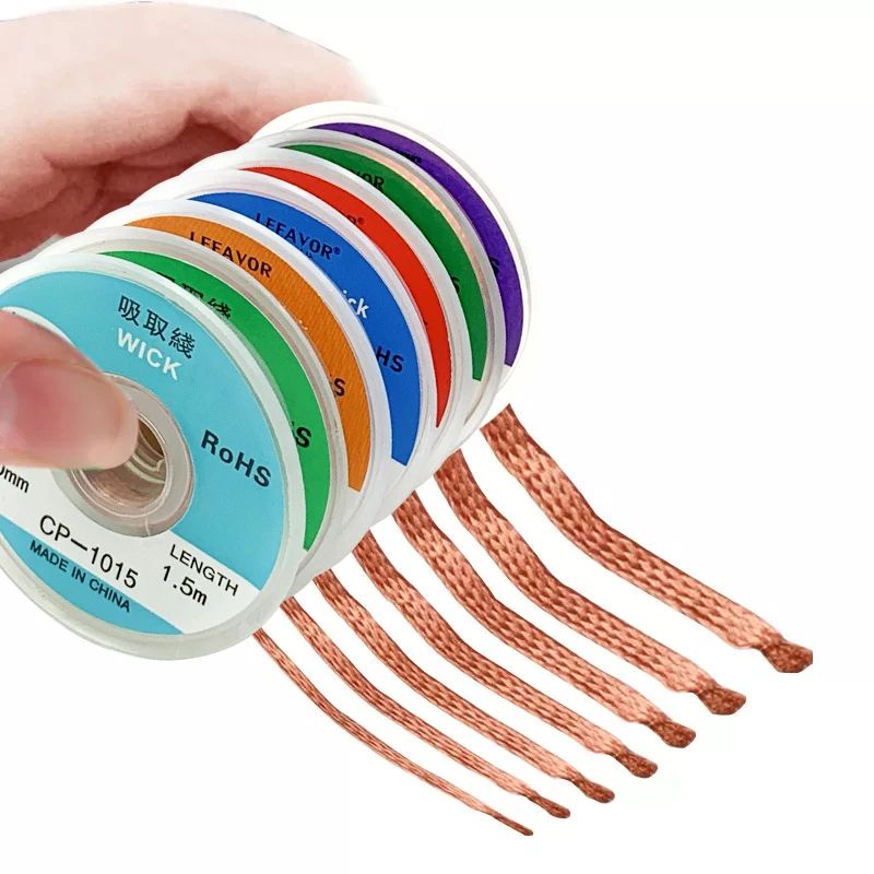 Precision Copper Desoldering Braid with Flux - Solder Wick in 1mm / 2.5mm / 4mm (1.5m or 3m)