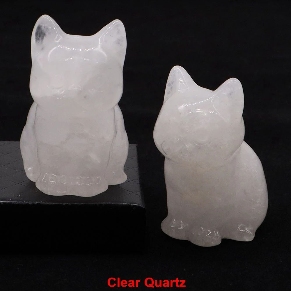 Amethyst Crystal Cat Statue