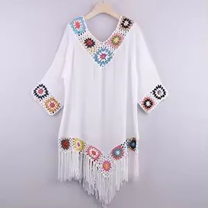Crochet Fringe Bikini Cover Up Dress