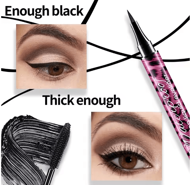 Waterproof Eye Makeup Set Eyeliner Mascara and Eyebrow Pencil