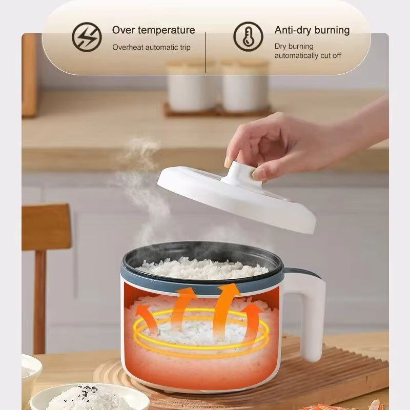 SmartMini Electric Hot Pot and Rice Cooker - Multifunctional 1-2-Person Cooker