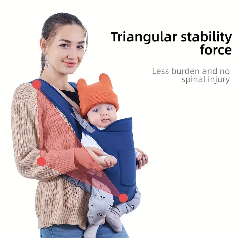 Baby Carrier Sling Multifunctional Shoulder Baby Carrier with Carrying Methods for Front and Back Support