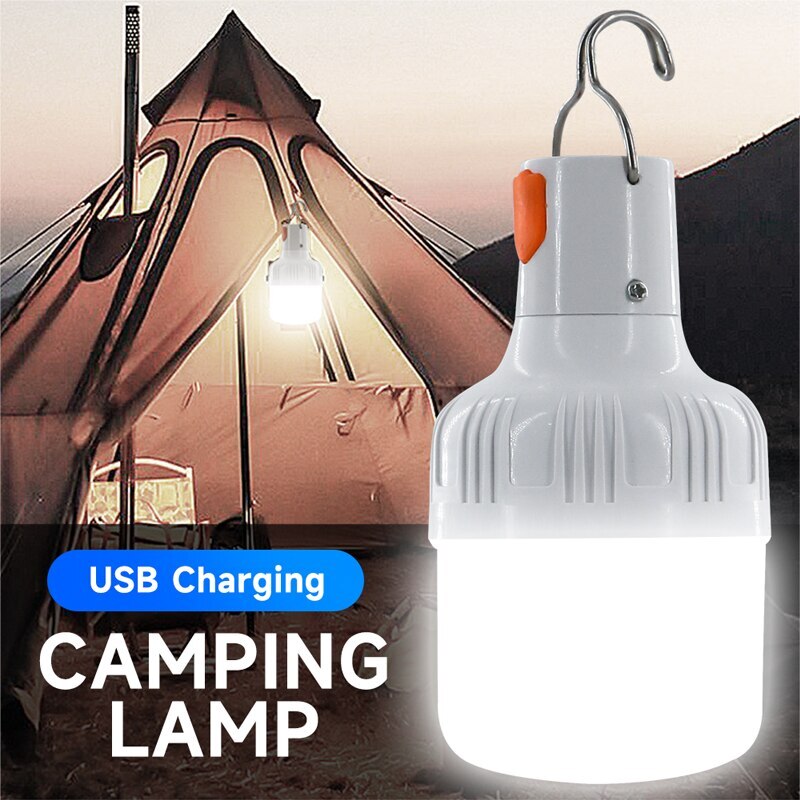 High Brightness Emergency Light Hook Up, Outdoor USB Rechargeable LED Lamp, Portable Lantern for Camping Night Lights