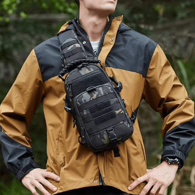 Tactical MOLLE Chest Sling Bag – Outdoor Sports Shoulder Pack for Hiking, Cycling & Travel