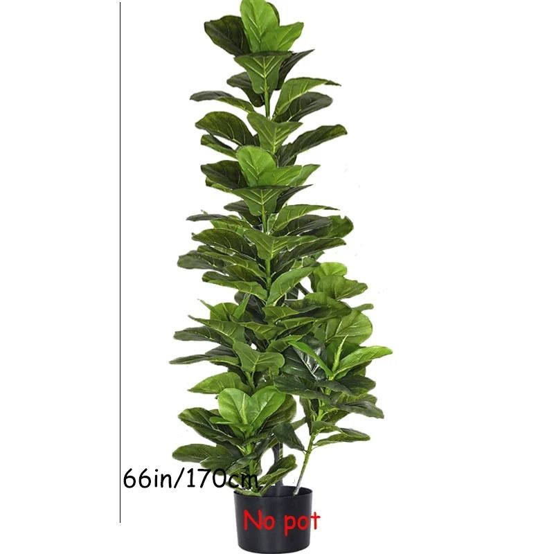 150cm Large Artificial Fiddle Leaf Fig Tree | Tropical Faux Ficus Lyrata