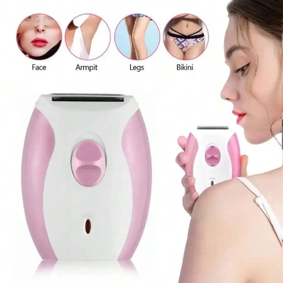 Electric Razor for Women, Rechargeable Bikini Trimmer, Facial Hair Remover Machine, Cordless Leg Razor
