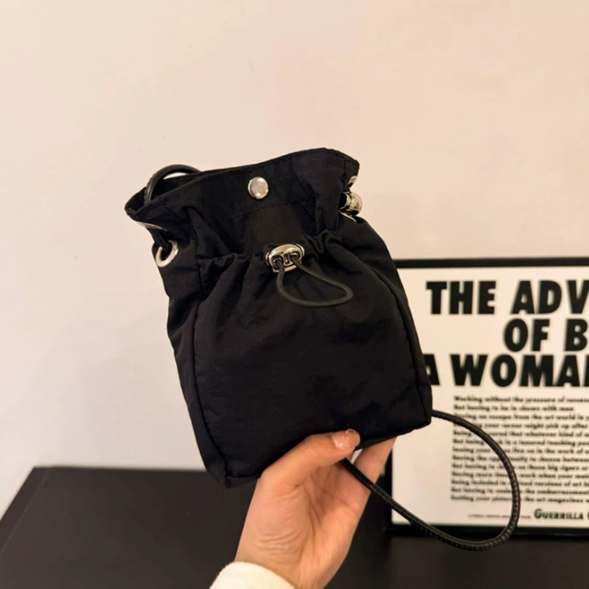 Compact Canvas Crossbody Phone Bag - Lightweight Mini Messenger Purse