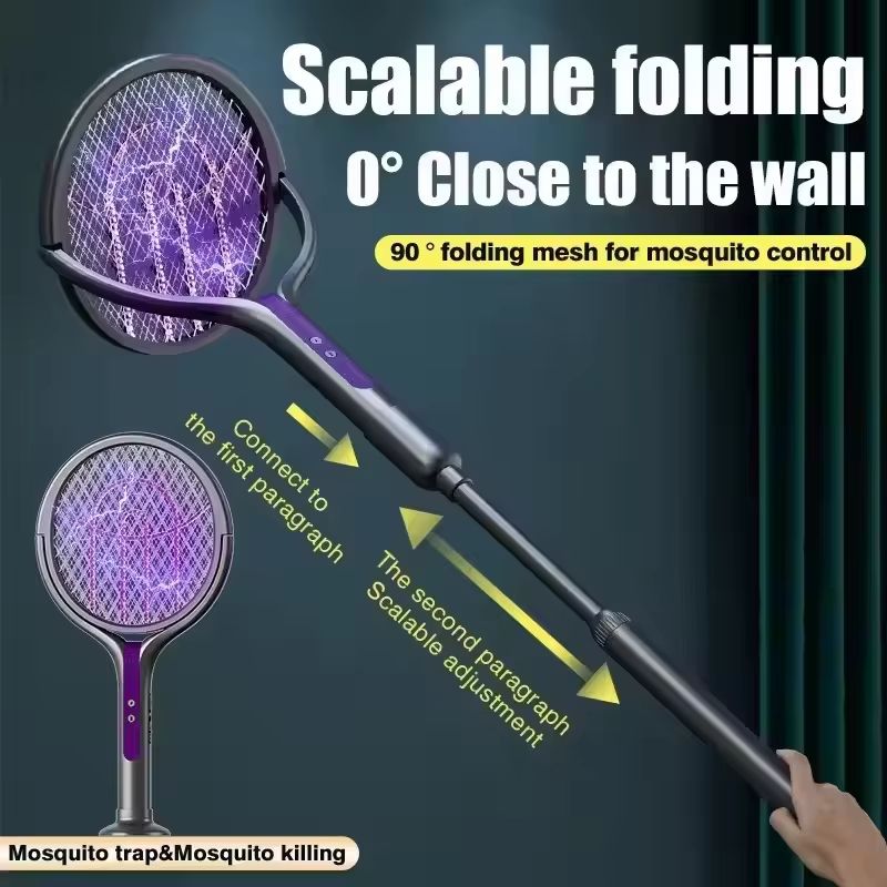 2-in-1 Rechargeable Electric Mosquito Swatter and Bug Zapper Lamp