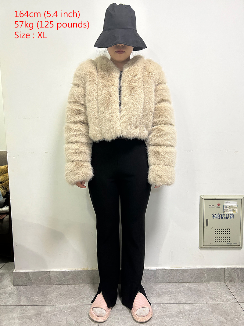 Luxury Faux Fox Fur Coat, V Neck Winter Coat for Women, Warm Long Sleeve Teddy Jacket, Chic Fashion Outwear