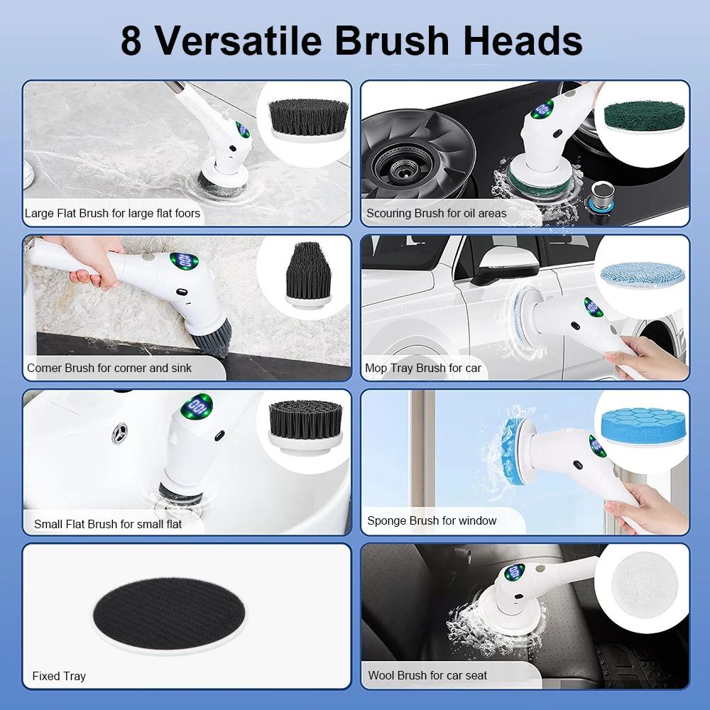 Wireless Electric Bathroom Cleaning Brush