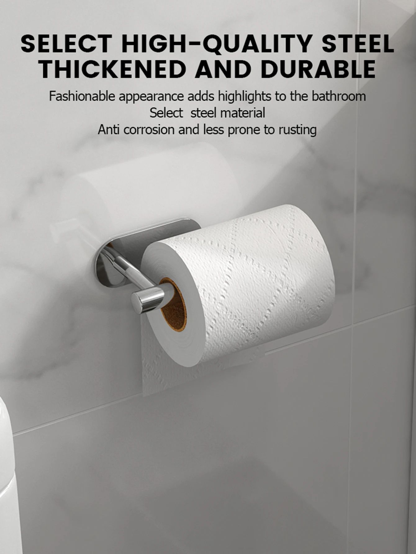 Stainless Steel Paper Towel Holder Wall Mounted No Drill Rack