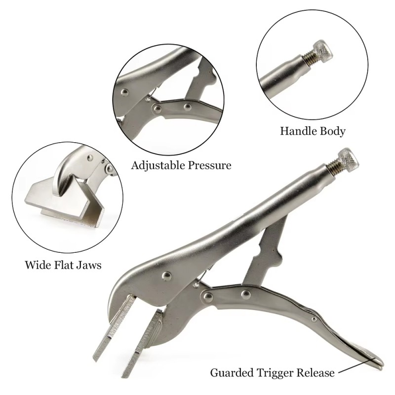 Adjustable Locking Vice Grip Pliers Carbon Steel Welding Clamp with Ergonomic Handle
