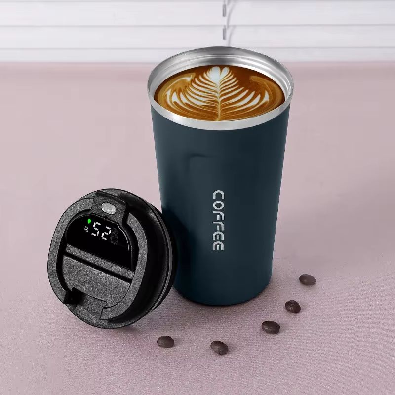 15.22fl oz Smart Display Thermos Bottle – Stainless Steel Vacuum Thermal Mug