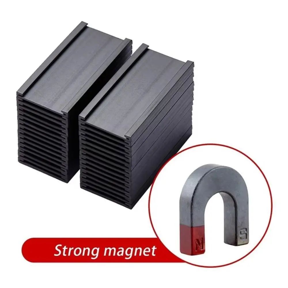 Magnetic C-Channel Label Holder Set with Protective Film - Reusable Warehouse Shelf Labels with Strong Magnet