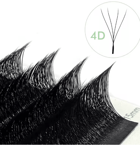 NATUHANA W-Shaped 4D–5D Premade Volume Lash Extensions – Soft, Natural Faux Mink