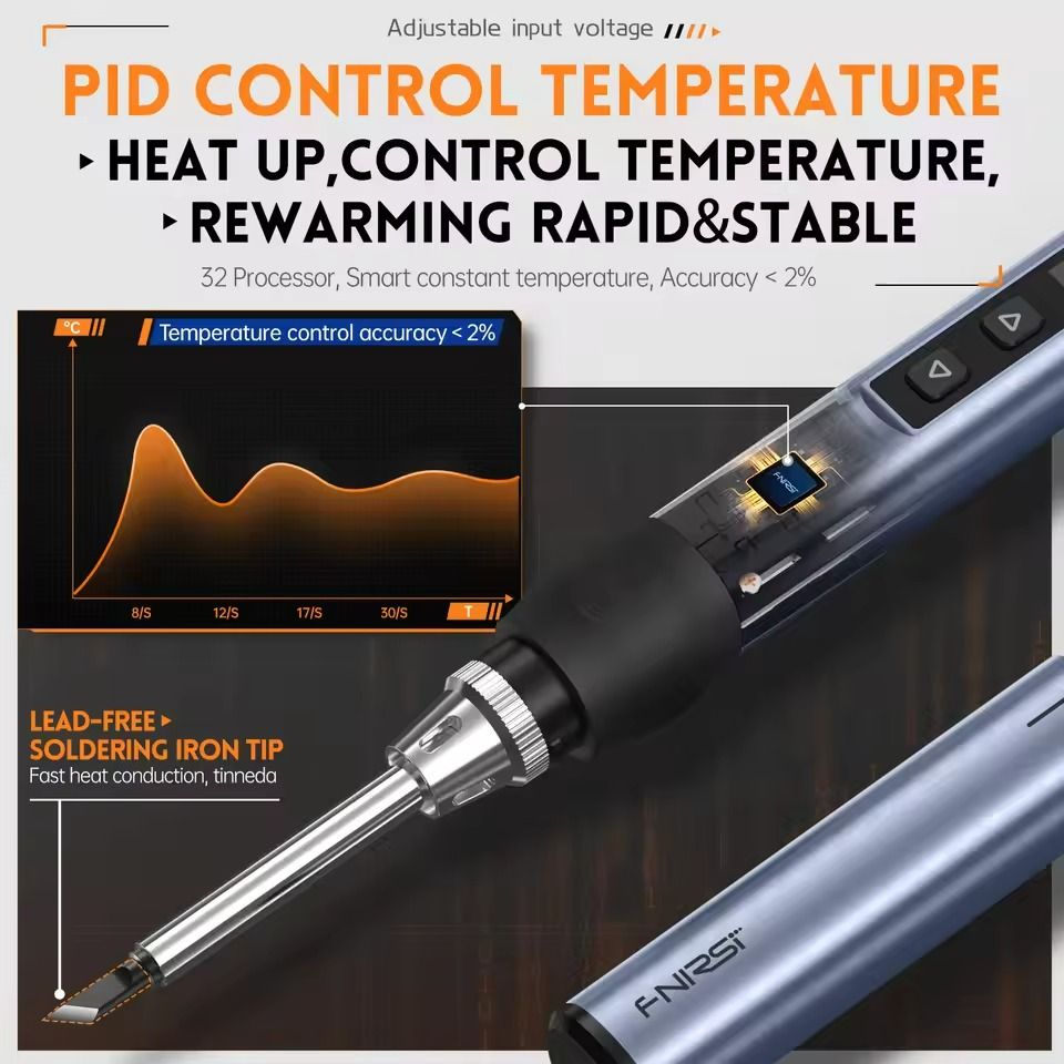 Smart Electric Soldering Iron Kit with Adjustable Temperature and Fast Heating
