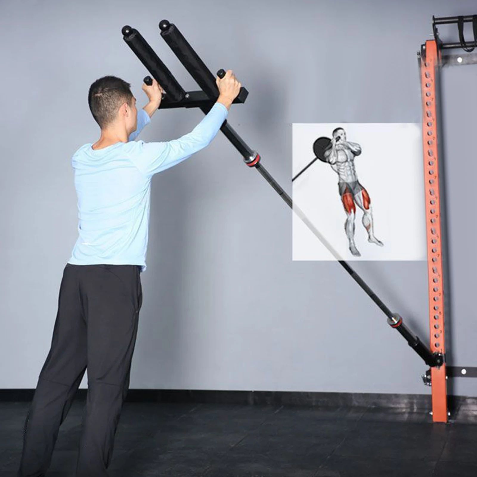 Ergonomic Bar Row Handle Attachment for Strength Training
