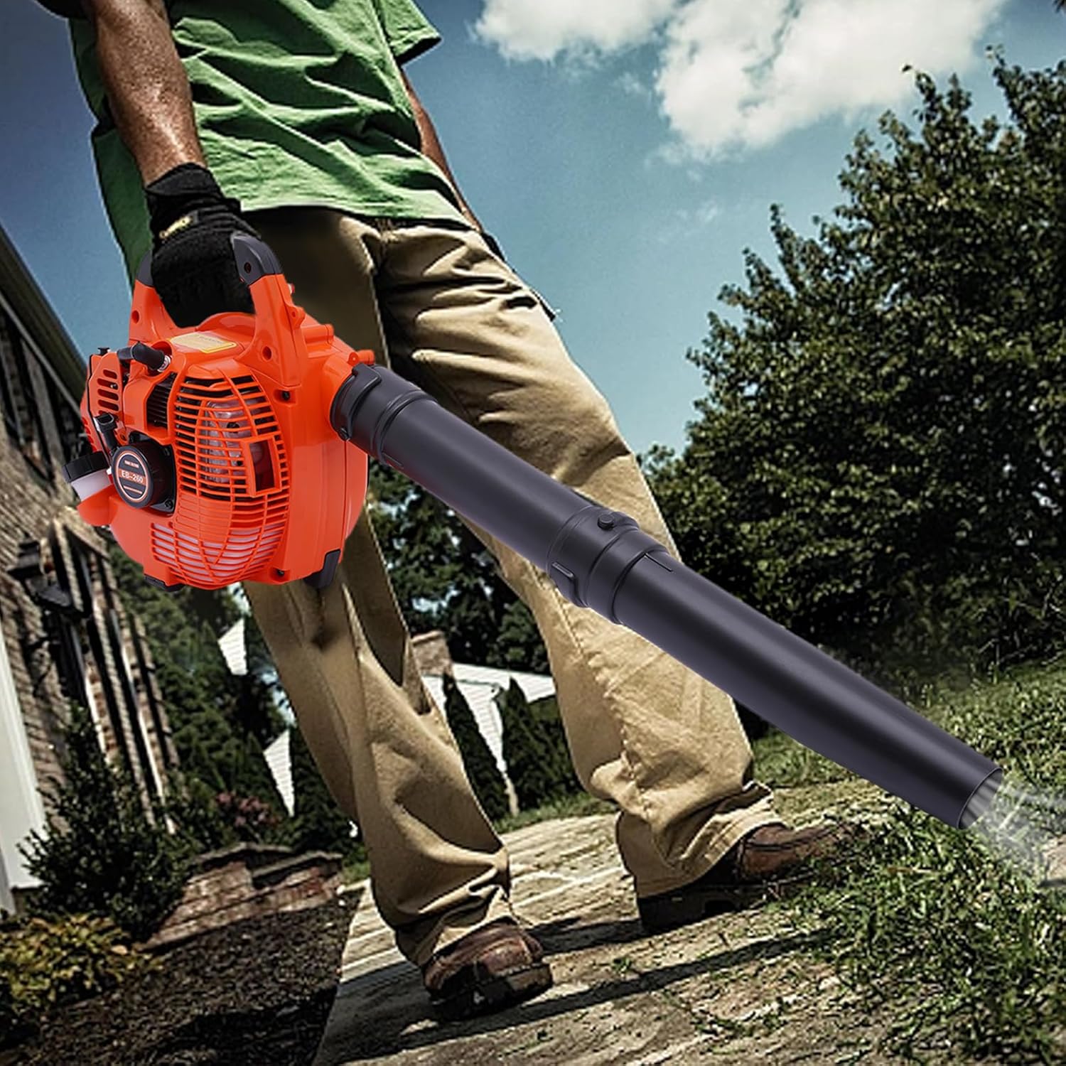 25.4CC 2-Stroke Handheld Gas Leaf Blower – High-Power Lawn & Yard Cleaning Tool