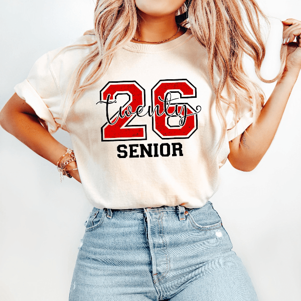 Retro Senior 2026 Shirt Vintage Class of 2026 Shirt Graduation Tee Comfort Colors Style