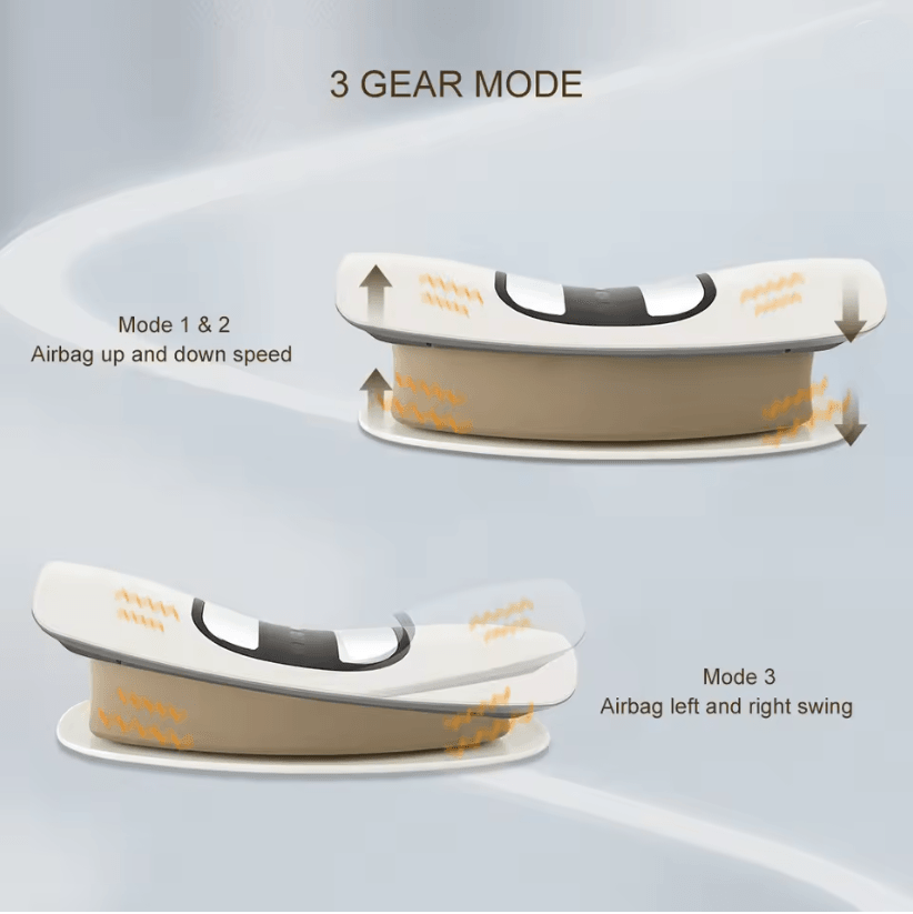 Electric Lumbar Vibration Traction Massager with Heat Therapy