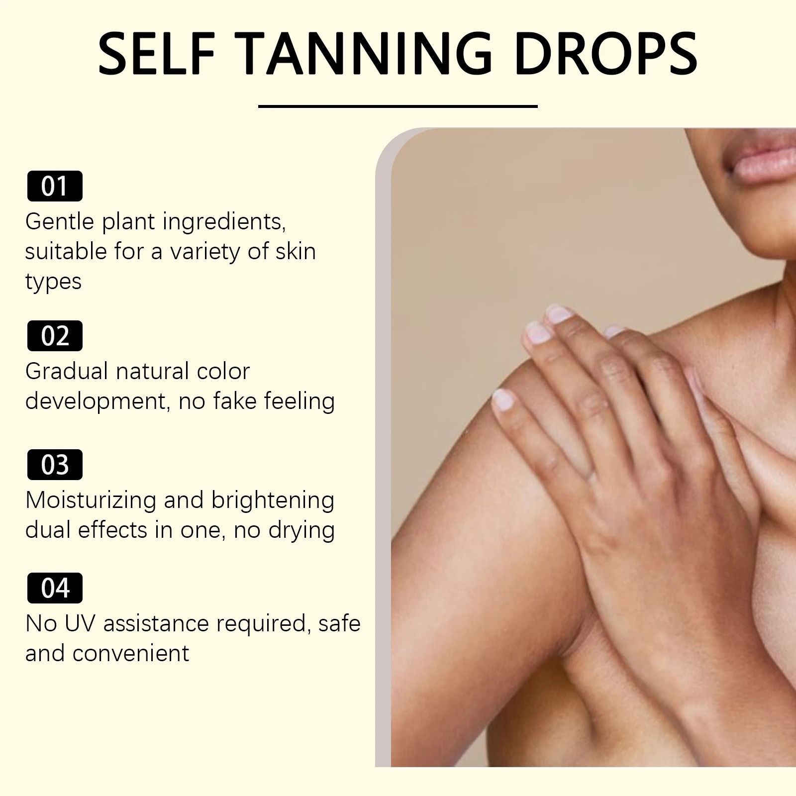 Self-Tanning Drops – Antioxidant Infused Face & Body Bronzer