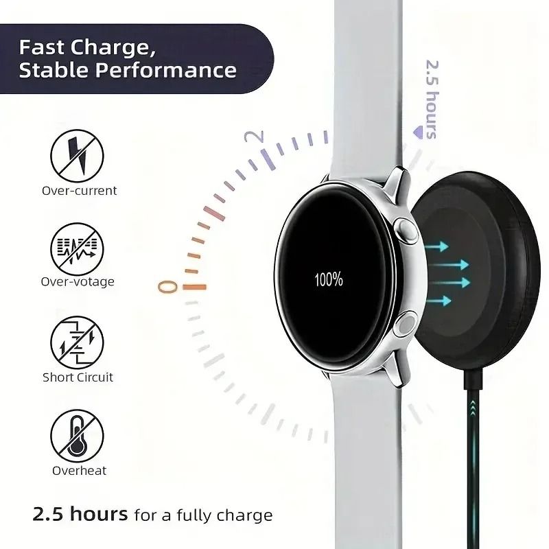 Magnetic Wireless Watch Charger | Portable Fast Charging Dock for Samsung Galaxy Watch 3–8 & Active 2