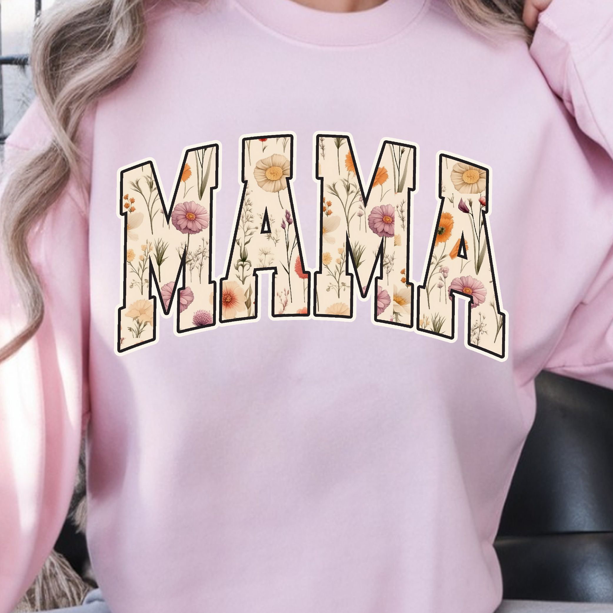 Floral Mama Crewneck Sweatshirt – Wildflower Mom Sweatshirt, Cute Spring Mom Gift