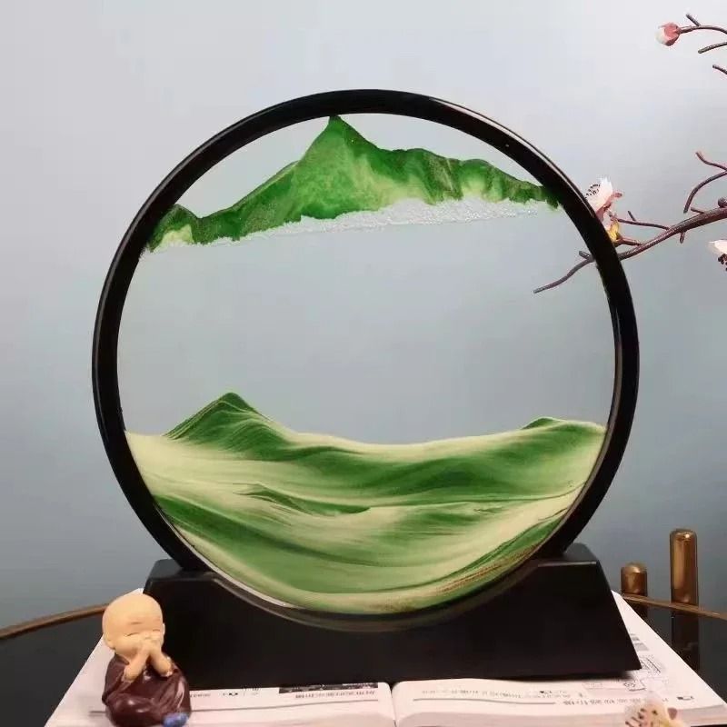 Captivating 3D Kinetic Sandscape & Rotating Quicksand Art