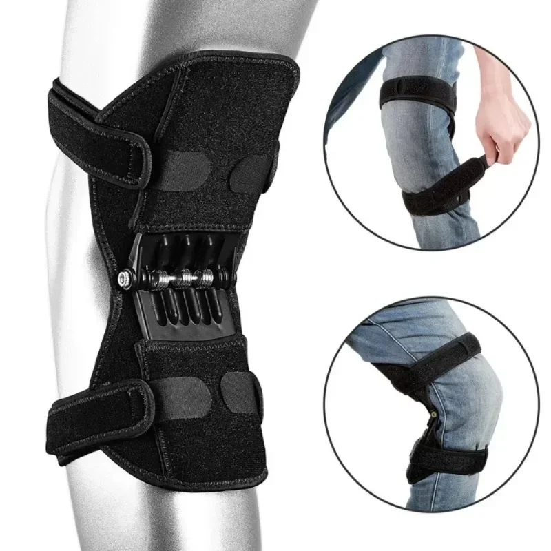 Knee Protection Booster Power Support, Rebound Spring Force Knee Pads for Sports, Reduces Soreness & Cold Leg Protection