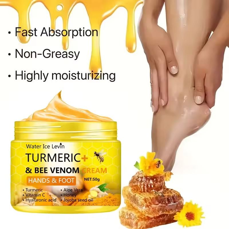 Turmeric Bee Venom Foot and Hand Repair Cream for Dry Cracked Skin