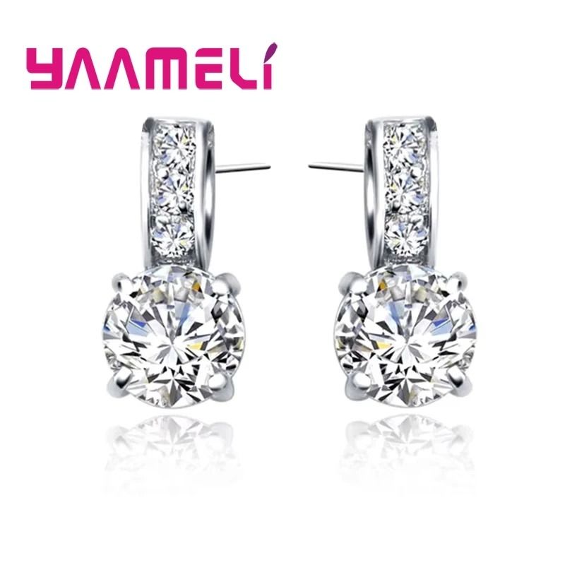 Cubic Zirconia Bridal Necklace and Stud Earrings Set