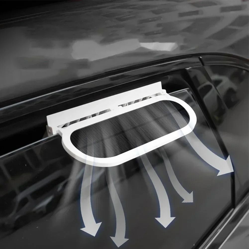 Solar Powered Car Window Exhaust Fan with USB Charging