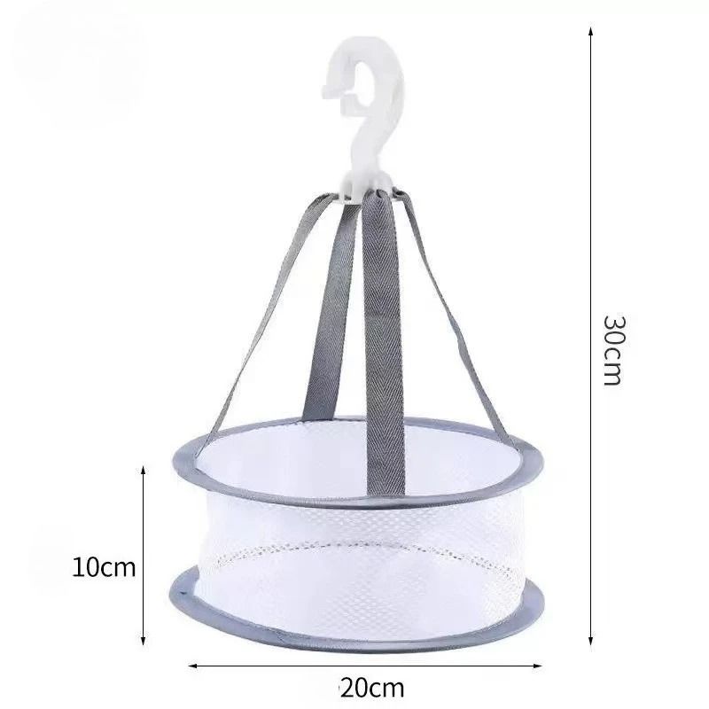 Windproof Hanging Laundry Clips with Storage Basket Organizer