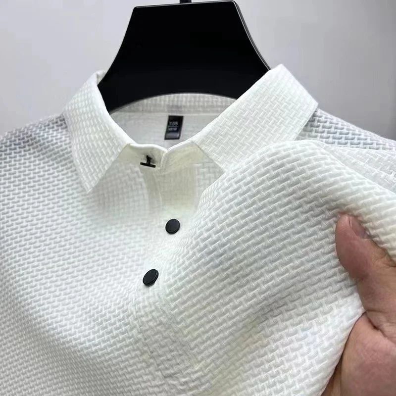 Classic Comfort Mens Polo Shirt – Breathable Business Casual Short Sleeve Polo