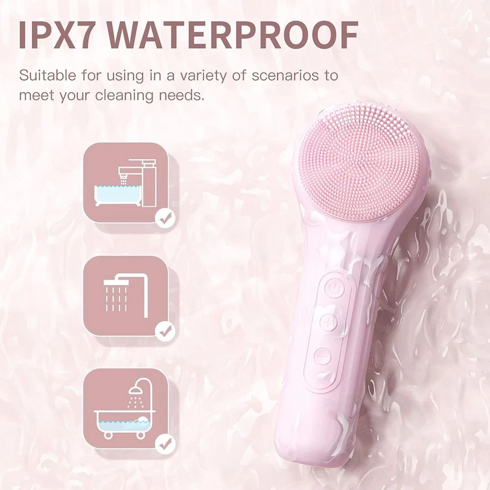 Rechargeable Sonic Facial Cleansing Brush Waterproof Deep Clean Face Scrubber