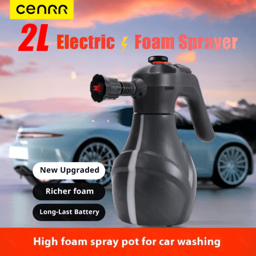 CENRR Electric Foam Sprayer Professional 2L Handheld Snow Foam Cannon with Pressure Relief Valve