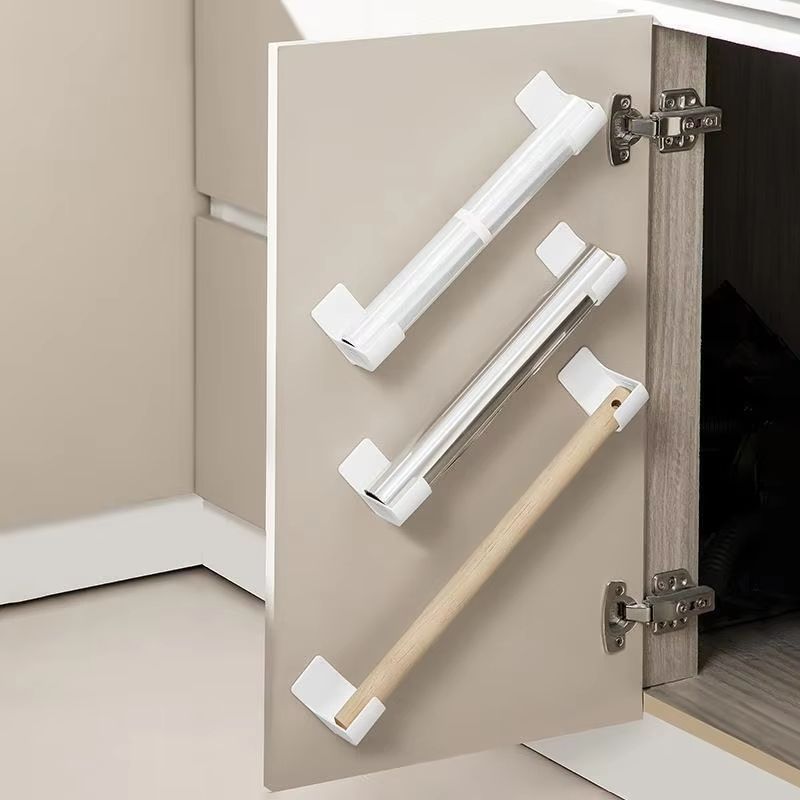 No Drill Kitchen Storage Rack Set Garbage Bag and Cling Film Organizer for Cabinets