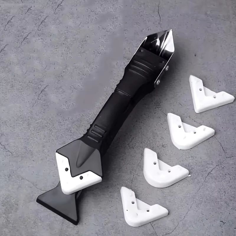 5 in 1 Metal Shovel Glue Tool Kit Silicone Spatula Caulk Remover and Sealant Finishing Tool