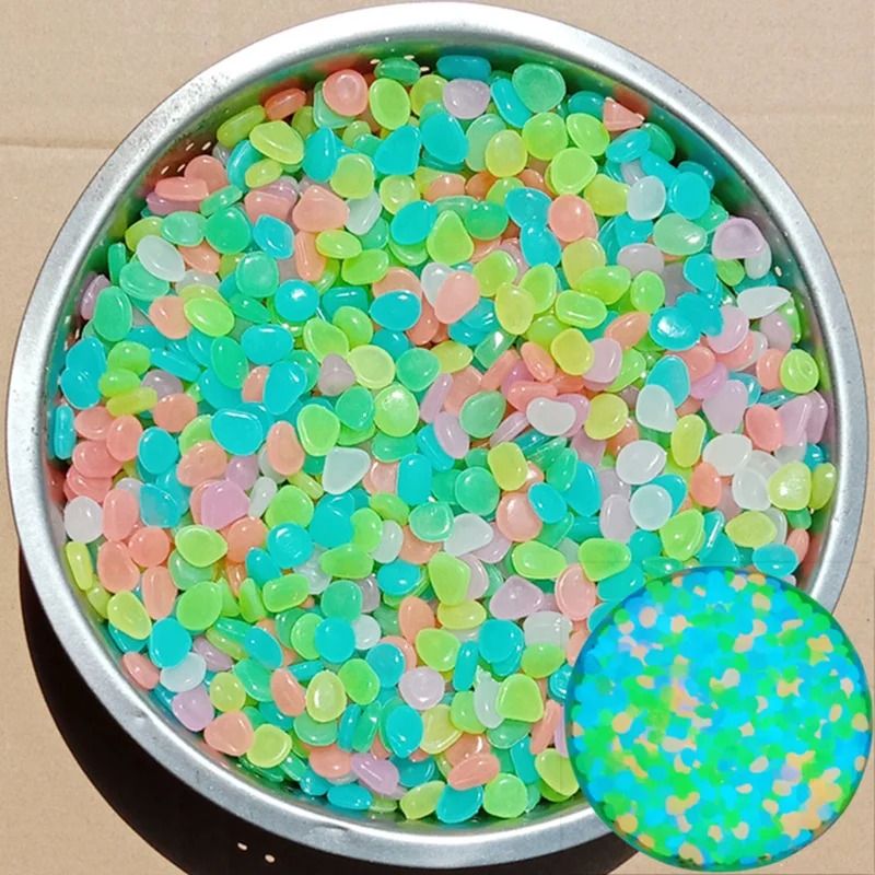 Glow In The Dark Pebbles 500pcs Luminous Garden Decorative Stones