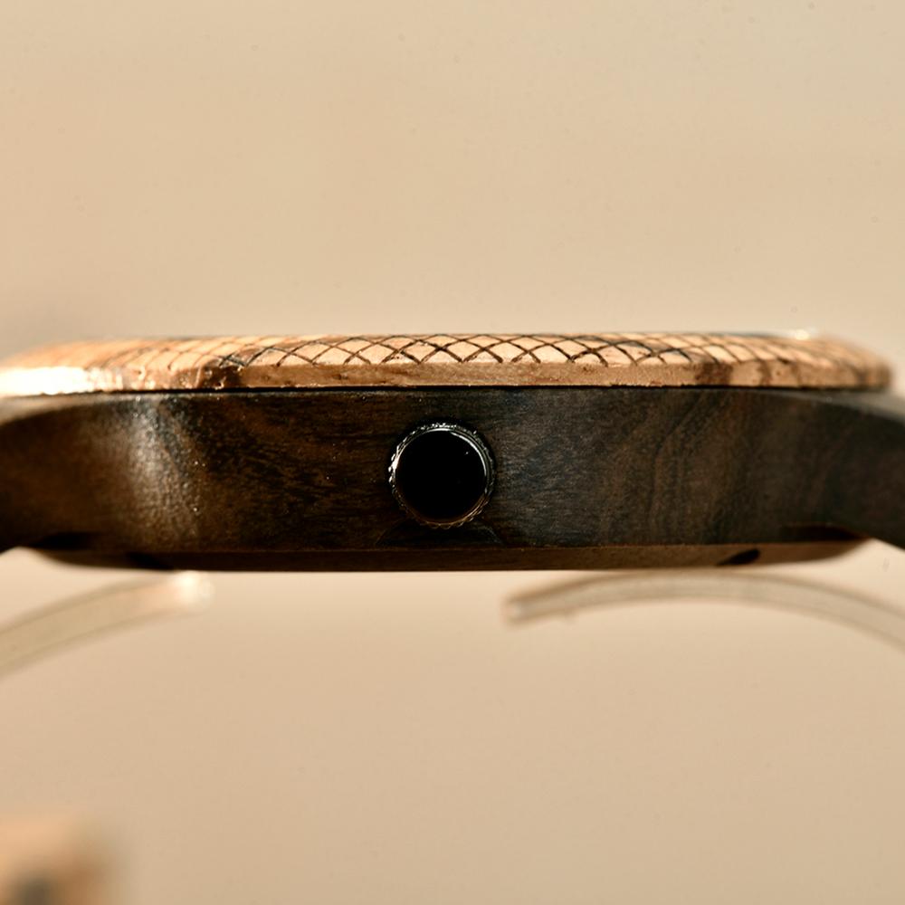 BOBO BIRD Wooden Watch Men Quartz Movement, Bayan Kol Saati Luxury Mens Watches with Luminous Hands, Gift Box