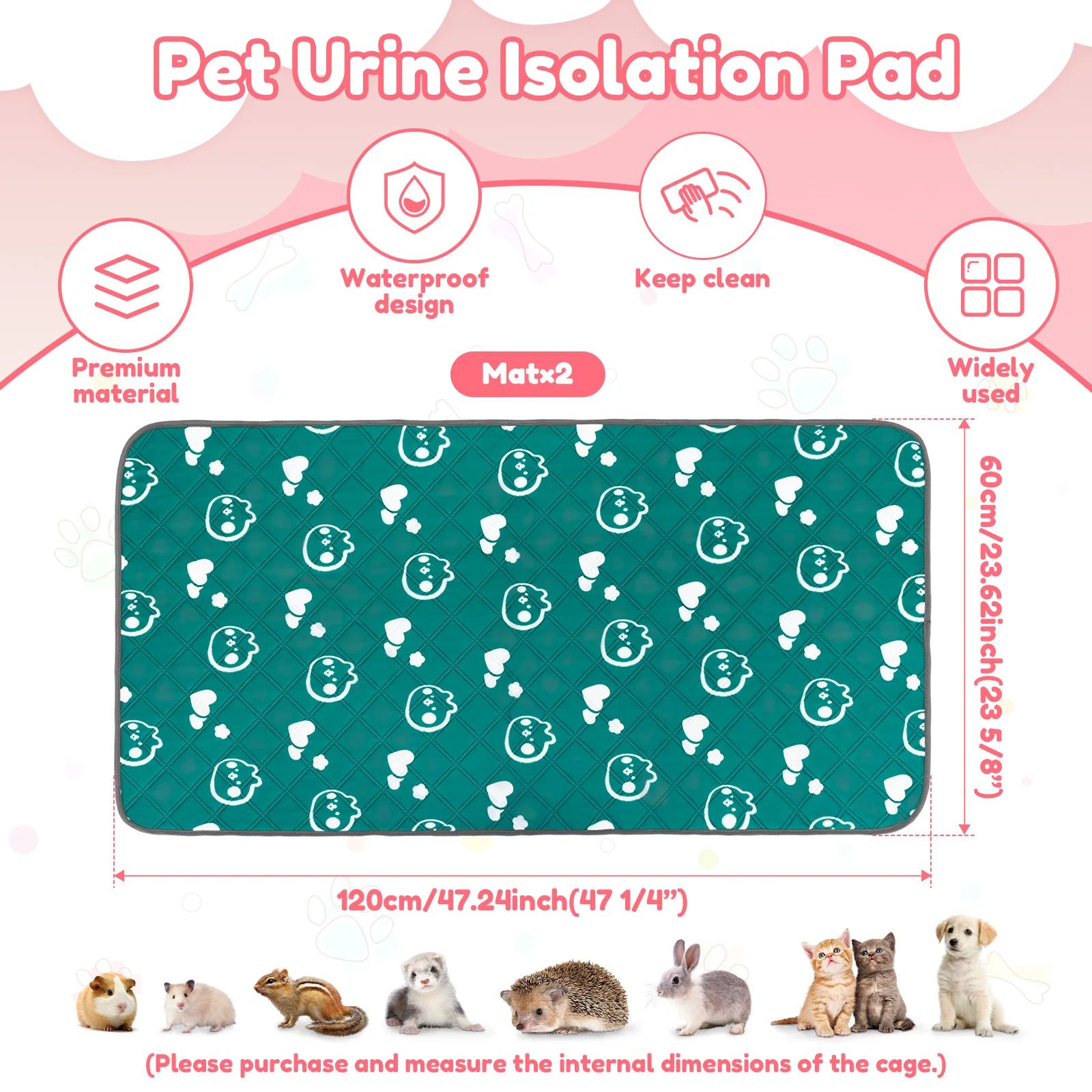 Washable Pet Cage Liner Mat