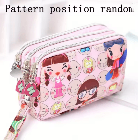 SoftCarry Womens Wrist Phone Purse Three Layer Zipper Handbag